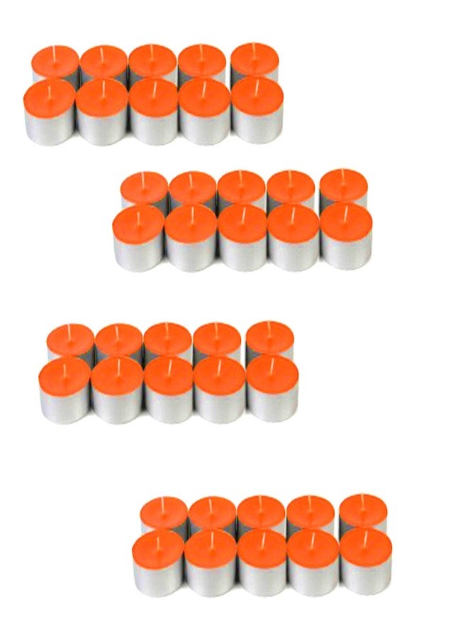 Luces Smokeless Scented 40 Orange Tealight t-lite Floating Candle Decorate Diwali Party - Image 1